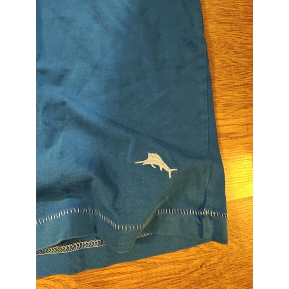 NWT Tommy Bahama Shirt Mens 3XL Blue V Neck Soft Tee Marina Blue Resort Wear - Picture 2 of 8
